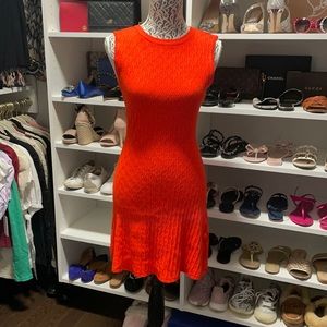 EUC Zara size small orange, knit sleeveless dress